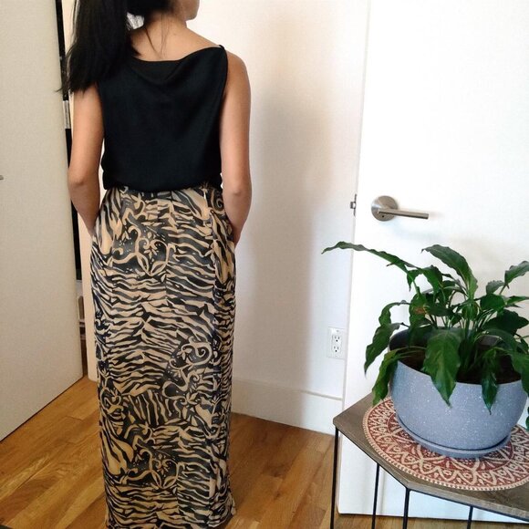 Vintage Georgiou Studio mid-length skirt, animal print (size 0-2) - Picture 11 of 13